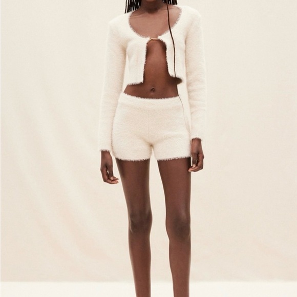 Jacquemus Le Short Neve High Waist Women's Shorts Off White